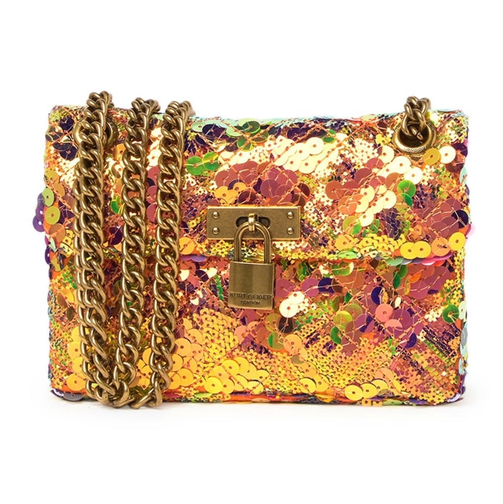 Kurt Geiger London Mini Brixton sequin lock bag